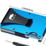 Airtag Wallet (No Airtag), Metal Wallet, Mens Wallet with Money Clip, Minimalist Wallet, Slim Wallet for Men, Air Tag Wallet for Men Gift Photo 3