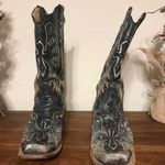 Corral Ladies  Black Leather Distressed Cross Wings Western Boots Size 9.5 M Photo 2