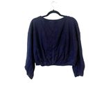 Free People We The Free Navy Blue Cropped Sweater Small Photo 2