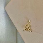 Handmade Brass Pearl Crystal Necklace  “Ygritte” Floating Minimal Classic Boho Photo 3