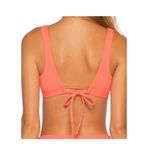 BECCA by Rebecca virtue  Women's Olivia Ribbed Bralette Bikini Top Black Medium Photo 2