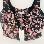 WAYF  Dark bustier corset style Floral top NEW Photo 6