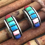 Silpada  Sterling Silver Post Earrings Colorful stones Photo 0
