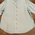 Antonio Melani X Elizabeth Damrich Helen Button Up Blouse Mint Green Size Large Photo 2
