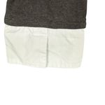 Karen Scott gray 3/4 sleeve sweater with white shirt collar size small Photo 5