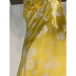 Bonwit Teller Yellow Floral Print Silk Dress Vintage 1950's Size 12 Photo 4