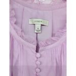 J.Crew sz 12 tunic purple tank top lilac lavender ruffle chiffon career solid Photo 1