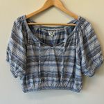 Madewell Jacquard Keyhole stripped crop top Photo 1
