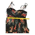Lulus | Tier to Stay Black Floral Print Tiered Tie-Strap Midi Dress size M New Photo 7