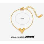 Boutique Dainty Yellow Gold Filled V-Shape Bracelet, 7-9” Photo 11