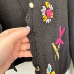 Vintage Nell Flowers Women’s Medium Floral Embroidered Cardigan Sweater Photo 1
