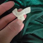 Hot & Delicious Emerald Velvet Cropped Top Bell Sleeve Full Zip S Glam Edgy Sexy Photo 5