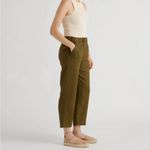 Quince  Olive Green European Linen Women's Pants Medium Photo 4