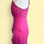 ZARA Women's Size S Hot Pink Bodycon One Shoulder Side Slit Cocktail Dress Photo 2