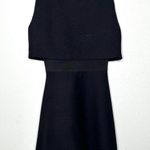 Maje Rituel Mini Mesh-Paneled Dress in Black Size 2 Photo 3