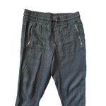 Athleta Cabo Linen Elastic Waist Drawstring Jogger Pants Black Size 10 Photo 9