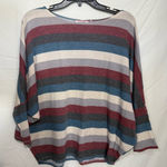 Andree by Unit  Colorful Striped Batwing Top Size Medium Photo 0
