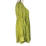 Wild Fable  Medium Mini Dress Floral Lined Long Sleeve Sweetheart Neckline Green Photo 6