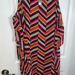 Swimsuits for All Cover Up Sheer Chevron Styled Pull Over One Size Swim Top Photo 2