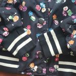 Coach  Womens Navy Floral Bomber Jacket Reversible Size Small Photo 3