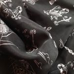 Maggie Barnes Black Satin Button Down Shirt Photo 2