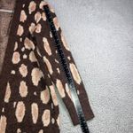 Mystree  Leopard‎ Print Long Cardigan Swater Women Small Open Front Metallic Photo 7