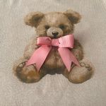 Full Tilt  Bear Bow Womens Baby Tee - Large Photo 2