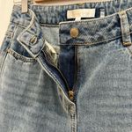 Love Shack Fancy  Kala Flare Jeans High Rise Bow Detail Montauk Blue Size 25 New Photo 7