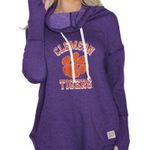 Women's Original Retro Brand Purple Clemson Tigers Pullover Sweatshirt Size M Size M Photo 2