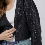 Maeve  Anthropologie Sparkling Black‎ Cardigan M/L Photo 1