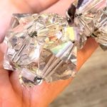 Vintage Aurora Borealis cluster crystal Clip on earrings Photo 4