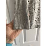 Generation Love  Women's‎ Small Gray Eyelet Floral Long Sleeve SOFT Blouse Fall Photo 4