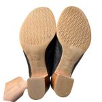 Clarks  Artisan Black‎ Leather Slingback Peep Toe Block Heel Sandals Size 7 1/2 Photo 7