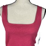 Old Navy Medium Maternity Midi Dress Ribbed Sleeveless Stretch Square Neck Pink Photo 1