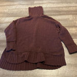 Aerie  Maroon Cable Knit Turtleneck Sweater Photo 0