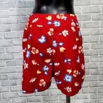 Vintage 90s LizWear Womens 2P Petite Red Floral Cotton Skort Skirt Shorts Size 2 Photo 2