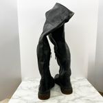 Franco Sarto Sz 6 Black Leather Over The Knee Boots Riding Boots Equestrian Photo 2