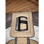 Guess VTG  Y2K Big G Logo Baguette Canvas Monogram AOP Faux Croc Leather Purse Photo 1