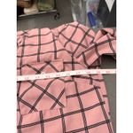 Notations  Pink Black Plaid Collared Long Sleeve Button Down Shirt Women's M Photo 5