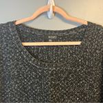 a.n.a . Sweater Black & White Marled Scoop Neck Long Sleeve Knit Sz 1X GUC Photo 1