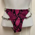 Unbranded Diamond Print Bikini Swimsuit Bottom Purple Photo 3
