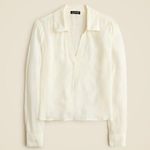 J.Crew NEW Bungalow Popover Shirt Crepe de Chine Ivory Small Normcore Capsule Photo 9