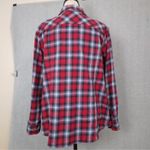 Blue Mountain Red Blue Plaid Flannel Button Up Shirt Size XL Photo 2