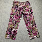 Acorn Floral Paisley Print Pants Colorful Patterned Trousers‎ Size 8 Photo 0
