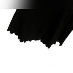 Antonio Melani Black Scallop Hem Fit & Flare Knit Dress Sz L Floral Texture Photo 6