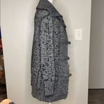 Loft Gray Cable Knit Cardigan Sweater Dress Shawl Collar Double Breasted Small Photo 2