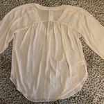 Ann Taylor NWT Cream Colored Sheer Dress Shirt With Blouson Sleeved And Gathered Details Medium Photo 5