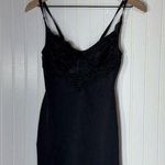 Victoria's Secret VTG 90s Victoria’s Secret Black Lace Trim Slip Dress Size 34B Y2K Lingerie Mini Photo 0