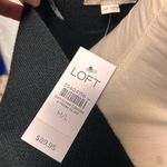 Loft  buckle front tie black poncho sweater M/L NEW Photo 5