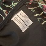 VONE Black Pink lace brocade Short sleeve embroidered Floral Arlan Midi Dress 12 Photo 10